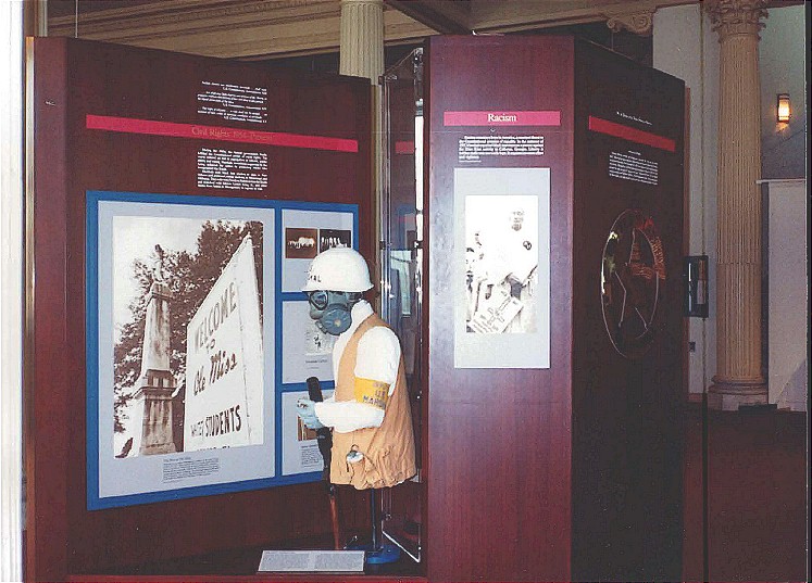 Exhibit about the racial integration at University of Mississippi
