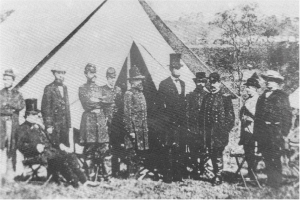 Abraham Lincoln at Antietam Battlefield