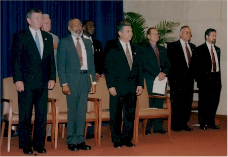 Attorney General Ashcroft, James Meredith, U.S. Marshals Service Director Benigno Reyna