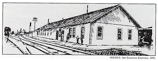 Drawing of train station