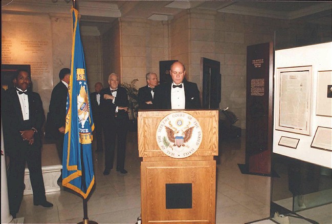 Former Director Stanley Morris speaks at the opening of the America’s Star traveling exhibit