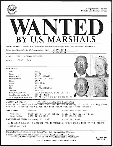 Wanted Posted of Gorden Kahl