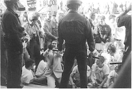 Gulf War Demonstrators outside federal courthouse