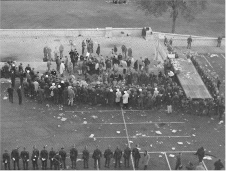 Pentagon demonstrators staging a sit in - 1967