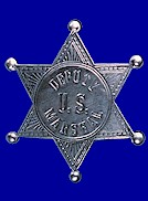 Stylized badge worn about the turn of the century