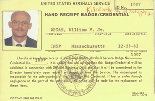 William Degan’s 1983 badge receipt