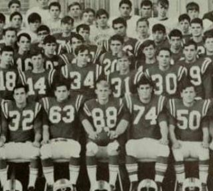 Bill Degan with football teammates
