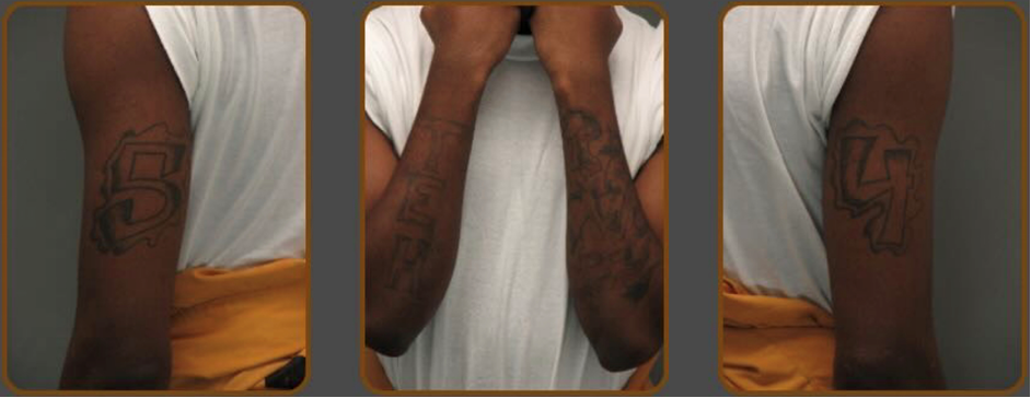 Fugitive Isaiah Robert Tilghman - Tattoos