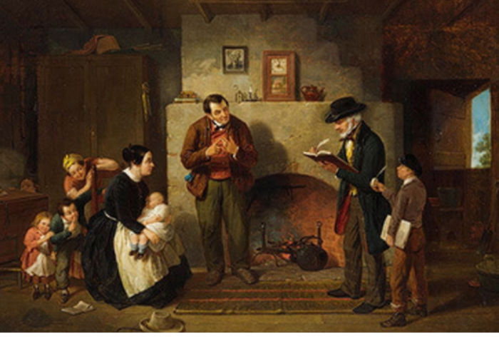 Frances William Edmonds 1854 painting "Taking the Census" 
