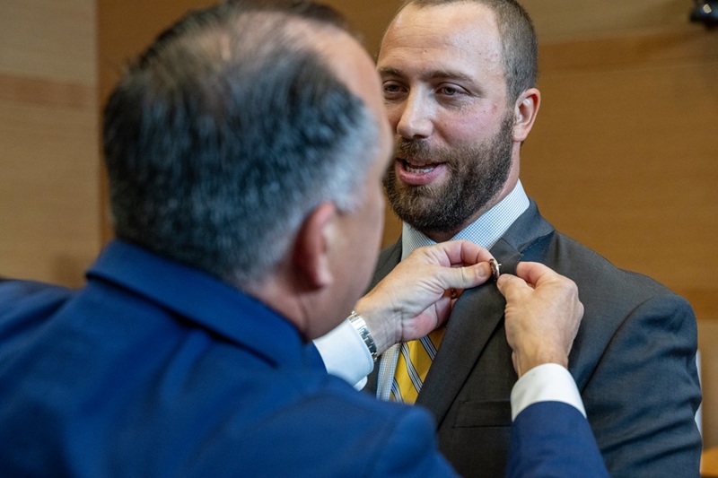 Senior Inspector (SI) Daniel Varroney Awarded a Purple Heart
