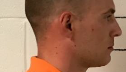 Right portrait of male fugitive Drew Alden Hankin