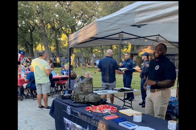 Deputy U.S. Marshal at U.S. Marshals Service booth at 2022…