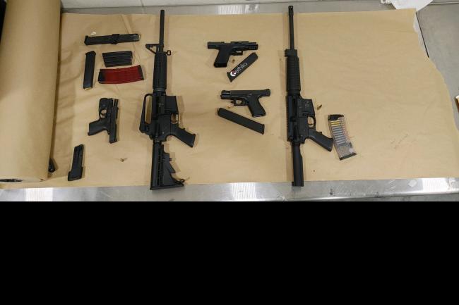 Weapons and ammunition seized during Operation Triple Beam