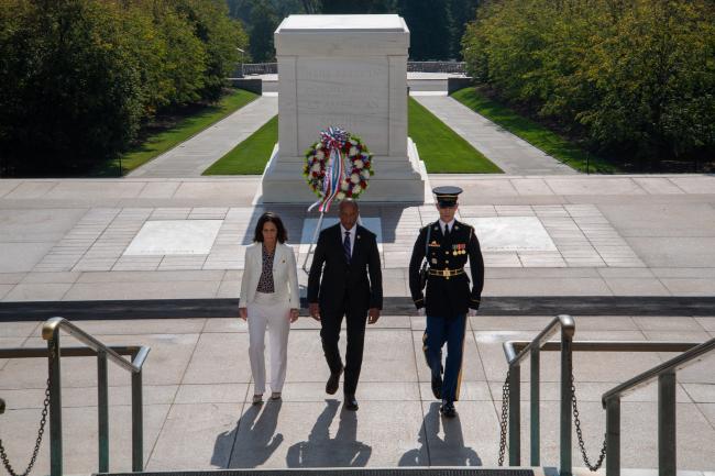 Former Director Washington and his wife at the Tomb of the…