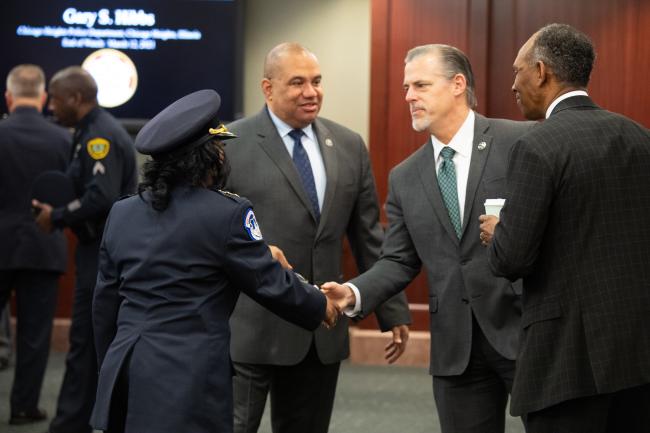 Director Davis (left) and Deputy Director Tyler (retired)…